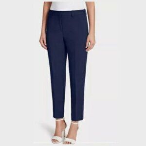 Tahari By Arthur S. Levine Women's Navy Straight Leg Ankle Pants - 16
